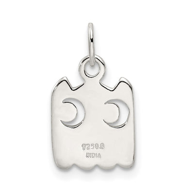 Sterling Silver Yellow Enameled Owl Charm