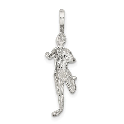 Sterling Silver Runner Pendant, 30 x 8mm