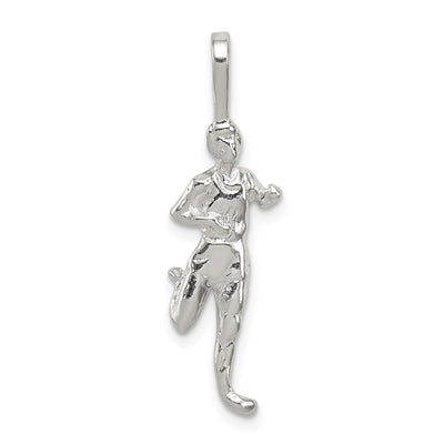 Sterling Silver Runner Pendant, 30 x 8mm