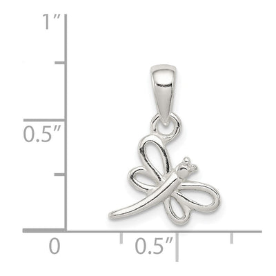 Sterling Silver Dragonfly Pendant, 18.42 x 12.5mm