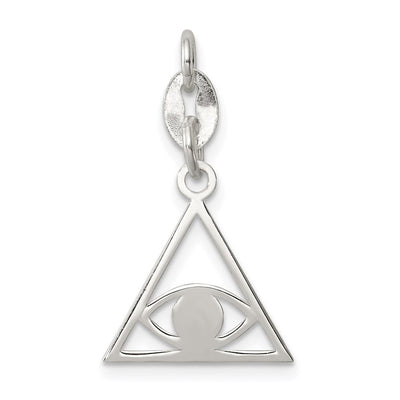 Sterling Silver Polished Evil Eye Charm