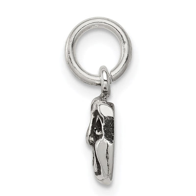 Sterling Silver Antiqued Comedy/Tragedy Face Charms, 16 x 12mm