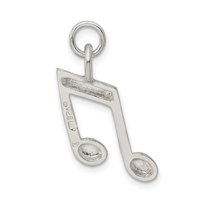 Sterling Silver Music Notes Charm, 22 x 15mm