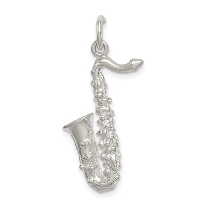 Sterling Silver Saxophone Charm, 33 x 17mm