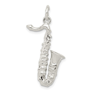 Sterling Silver Saxophone Charm, 33 x 17mm