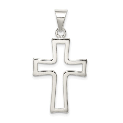 Sterling Silver Cross Charm, 30 x 19mm