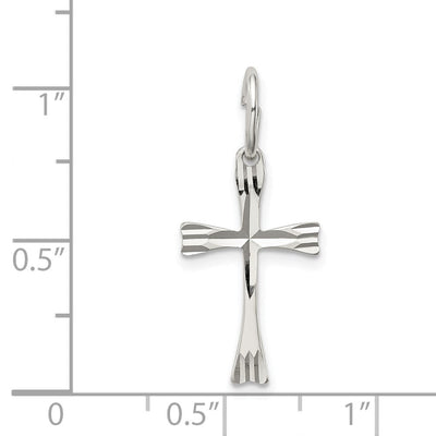 Sterling Silver Cross Pendant, 27 x 12mm