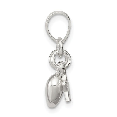 Sterling Silver Heart and Star Pendant