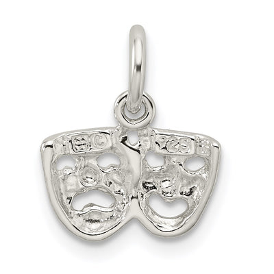 Sterling Silver Comedy/tragedy Charm, 10 x 12mm