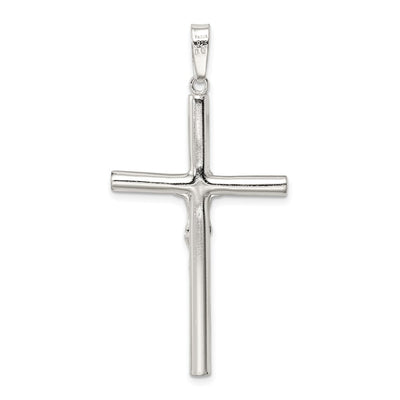 Sterling Silver Polished Hollow Crucifix Pendant, 50.75 x 25.50mm