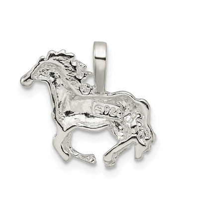 Sterling Silver Horse Charm, 15 x 18mm