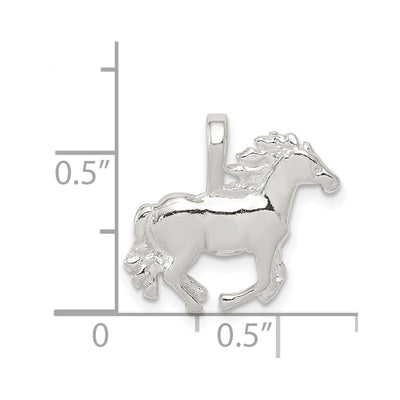 Sterling Silver Horse Charm, 15 x 18mm