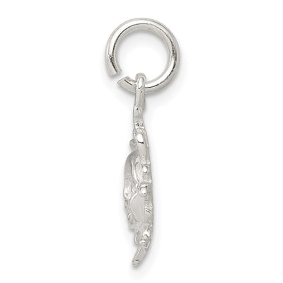Sterling Silver Polished Face in Sun Pendant