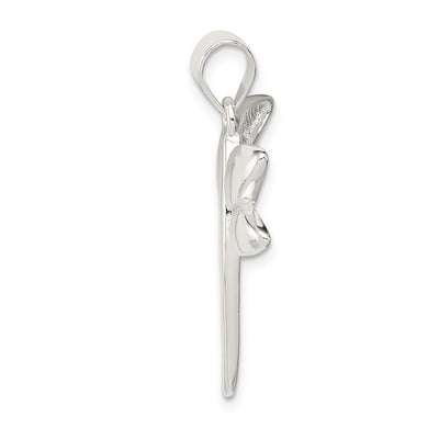 Sterling Silver Dragonfly Pendant, 24.75 x 25mm
