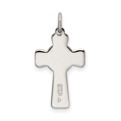 Sterling Silver Polished and Textured Celtic Cross Pendant