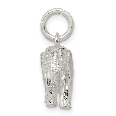 Sterling Silver Elephant Charm, 15 x 23mm