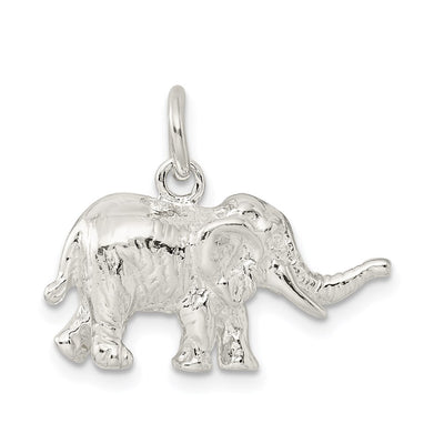 Sterling Silver Elephant Charm, 15 x 23mm