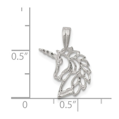Sterling Silver Unicorn Charm, 20 x 15mm