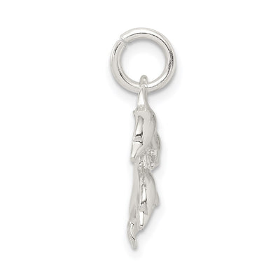 Sterling Silver Dolphins Charm, 22 x 23mm