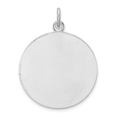 Sterling Silver Platinum-plated Enamel St. Christopher Medal, 32.25 x 24.93mm