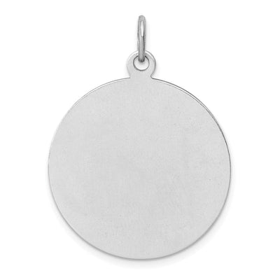 Sterling Silver Platinum-plated Enamel St. Christopher Medal, 28.7 x 24.94mm