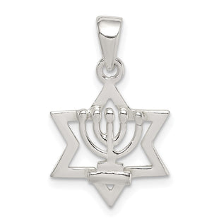 Sterling Silver Star of David Pendant (Style QC9450)