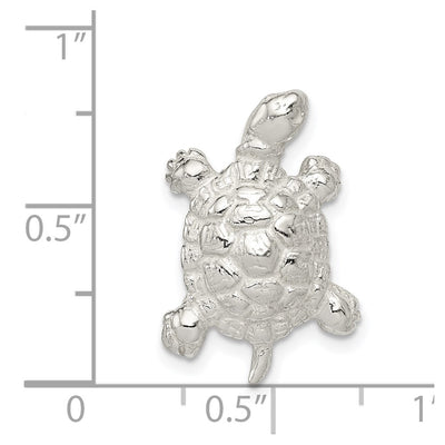 Sterling Silver Turtle Charm, 22 x 14mm