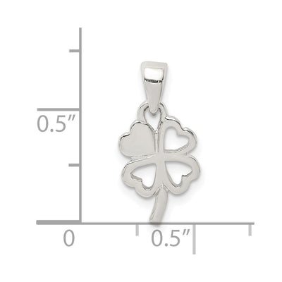 Sterling Silver Polished Clover Pendant