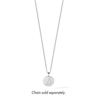 Sterling Silver Rhodium-plated & CZ Capricorn Zodiac Pendant