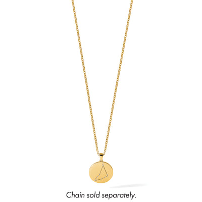 Sterling Silver Gold-plated & CZ Capricorn Zodiac Pendant