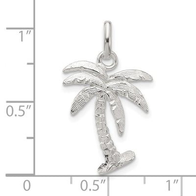 Sterling Silver Palm Tree Charm, 20 x 16mm