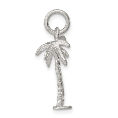 Sterling Silver Palm Tree Charm, 20 x 10mm