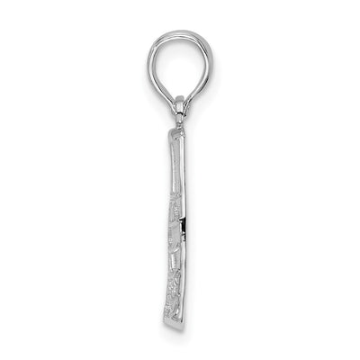 De-Ani Sterling Silver Rhodium-Plated Polished Small Key West USA Pendant
