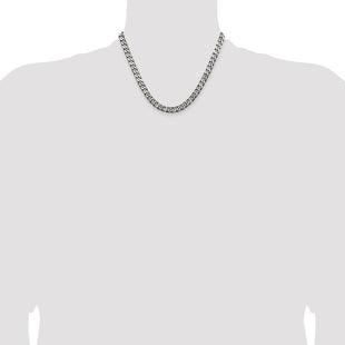 Sterling Silver Antiqued Curb Chain (Style QCB180A-18)