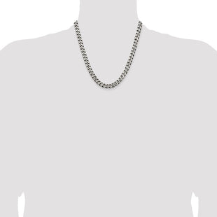 Sterling Silver Antiqued Curb Chain (Style QCB200A-20)