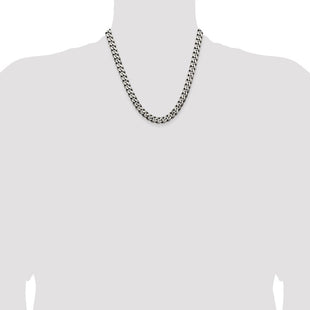 Sterling Silver Antiqued Curb Chain (Style QCB250A-20)
