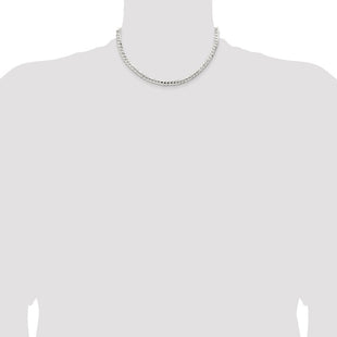 Sterling Silver Concave Beveled Curb Chain (Style QCBC150-16)