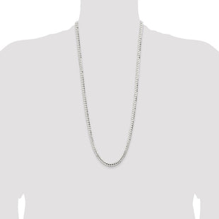 Sterling Silver Concave Beveled Curb Chain (Style QCBC150-30)