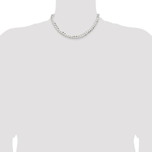 Sterling Silver Concave Beveled Curb Chain (Style QCBC200-16)