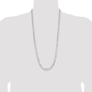 Sterling Silver Concave Beveled Curb Chain (Style QCBC200-30)