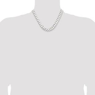 Sterling Silver Concave Beveled Curb Chain (Style QCBC300-18)