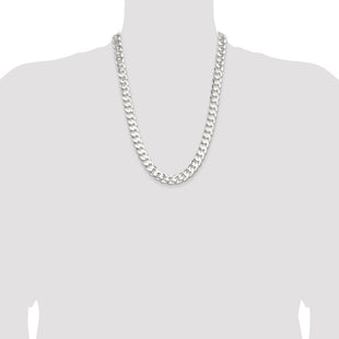 Sterling Silver Concave Beveled Curb Chain (Style QCBC300-24)