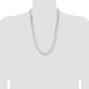 Sterling Silver Concave Beveled Curb Chain (Style QCBC300-26)
