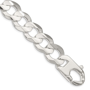Sterling Silver Concave Beveled Curb Chain (Style QCBC400-8)