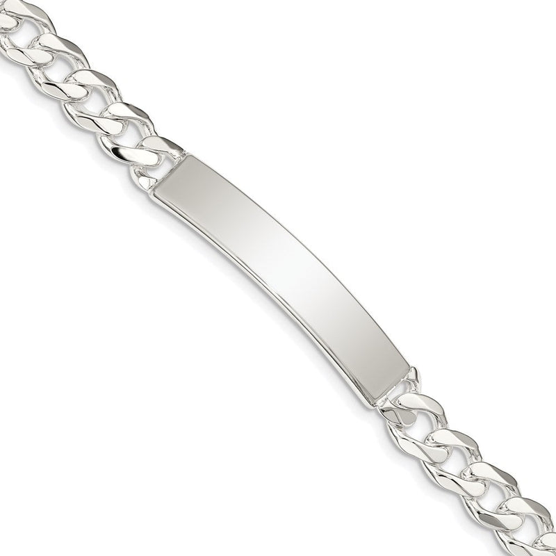 Sterling silver curb link ID bracelet