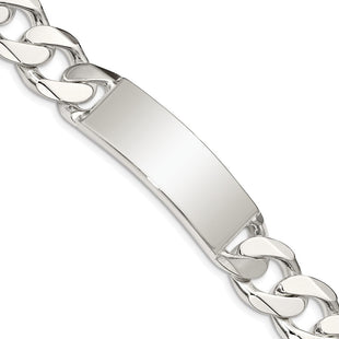Sterling Silver Curb Link ID Bracelet (Style QCD400-8.5)