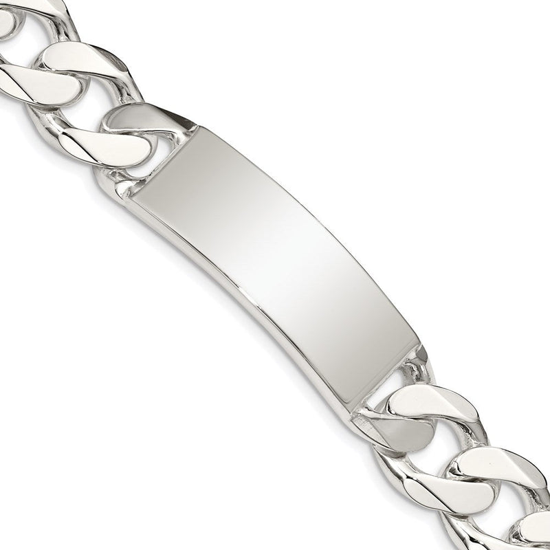 Sterling silver curb link ID bracelet