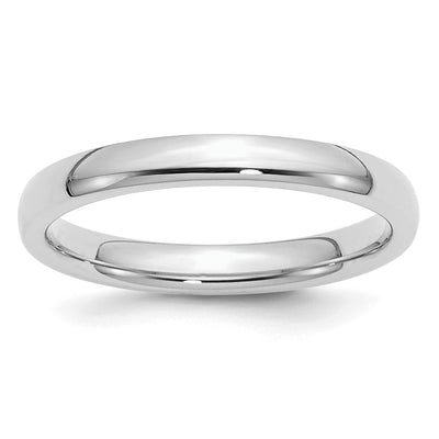 Sterling Silver Rhodium-plated Comfort Fit Band