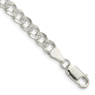 Sterling Silver Pav Curb Chain (Style QCF150-8)