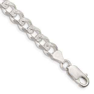 Sterling Silver Pav Curb Chain (Style QCF200-8)